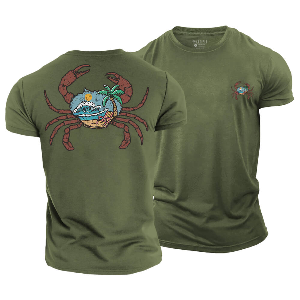 Beach Crab Cotton T-Shirt