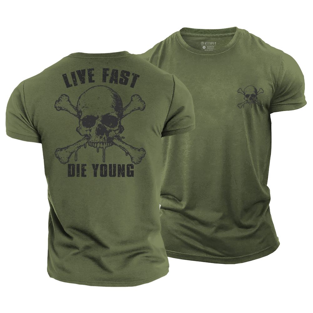 Live Fast Die Young Cotton T-Shirt