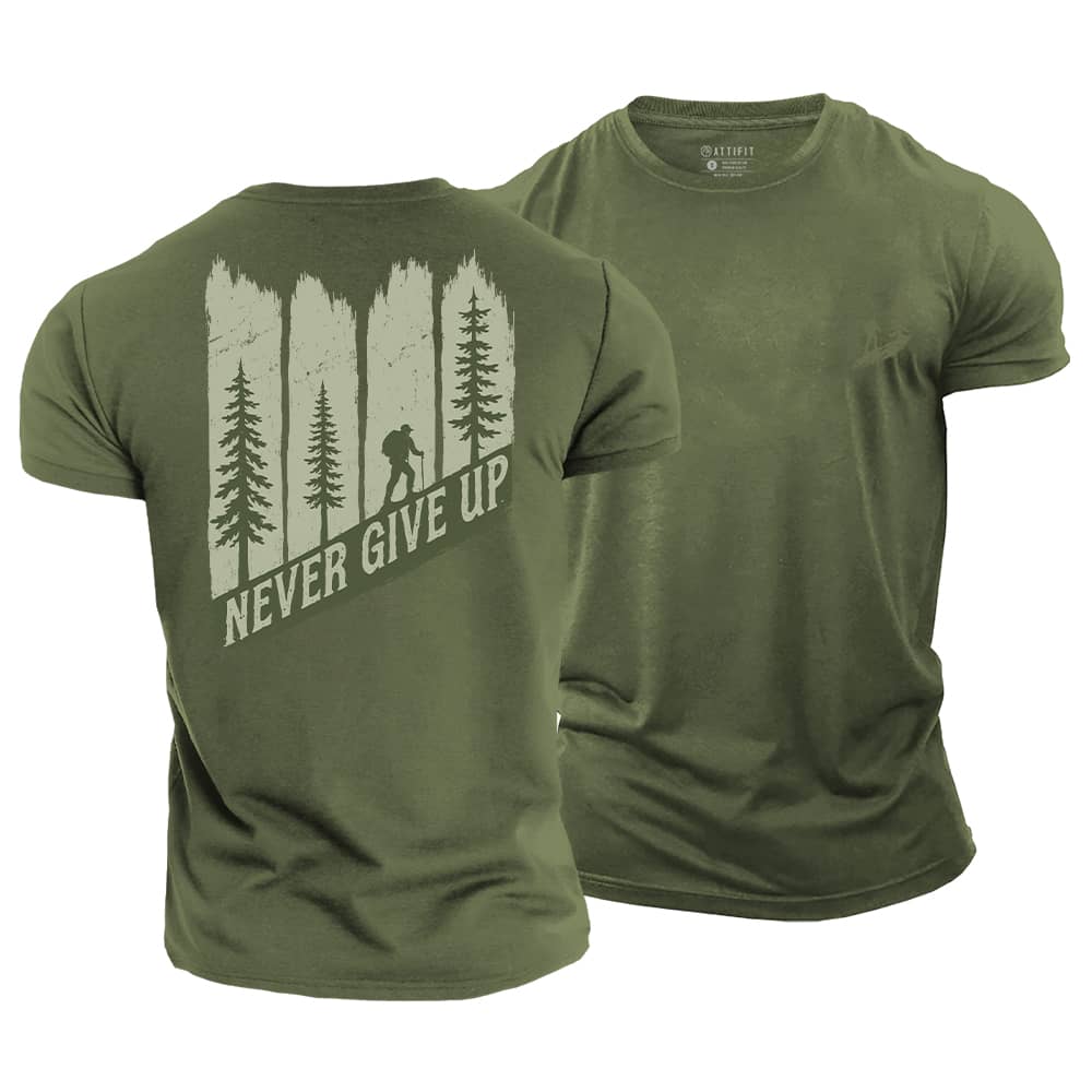 Never Give Up Cotton T-Shirt