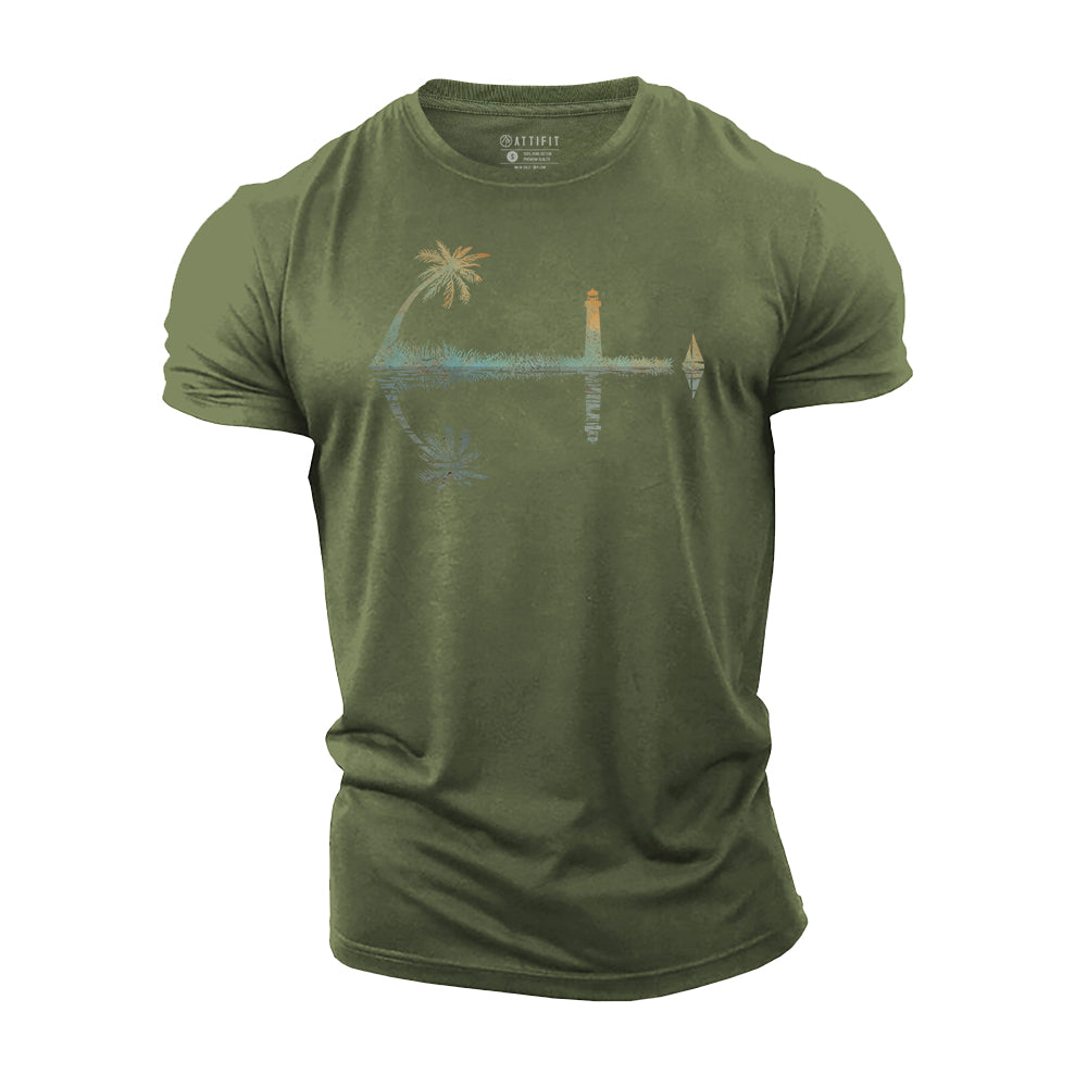 Palm Anchor Cotton T-Shirt