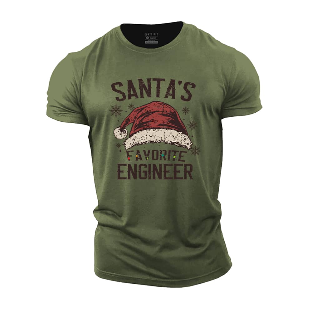 Santa's Favorite Engineer Cotton T-Shirt