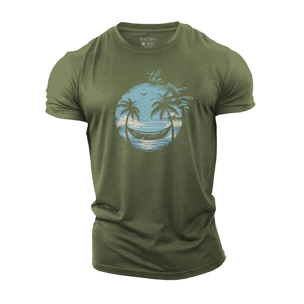 The Good Life Smiley Cotton T-Shirt