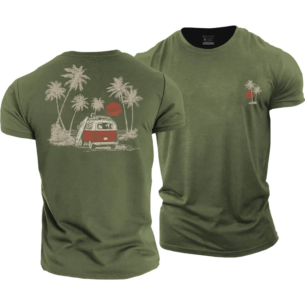 Seaside Bus Cotton T-Shirt