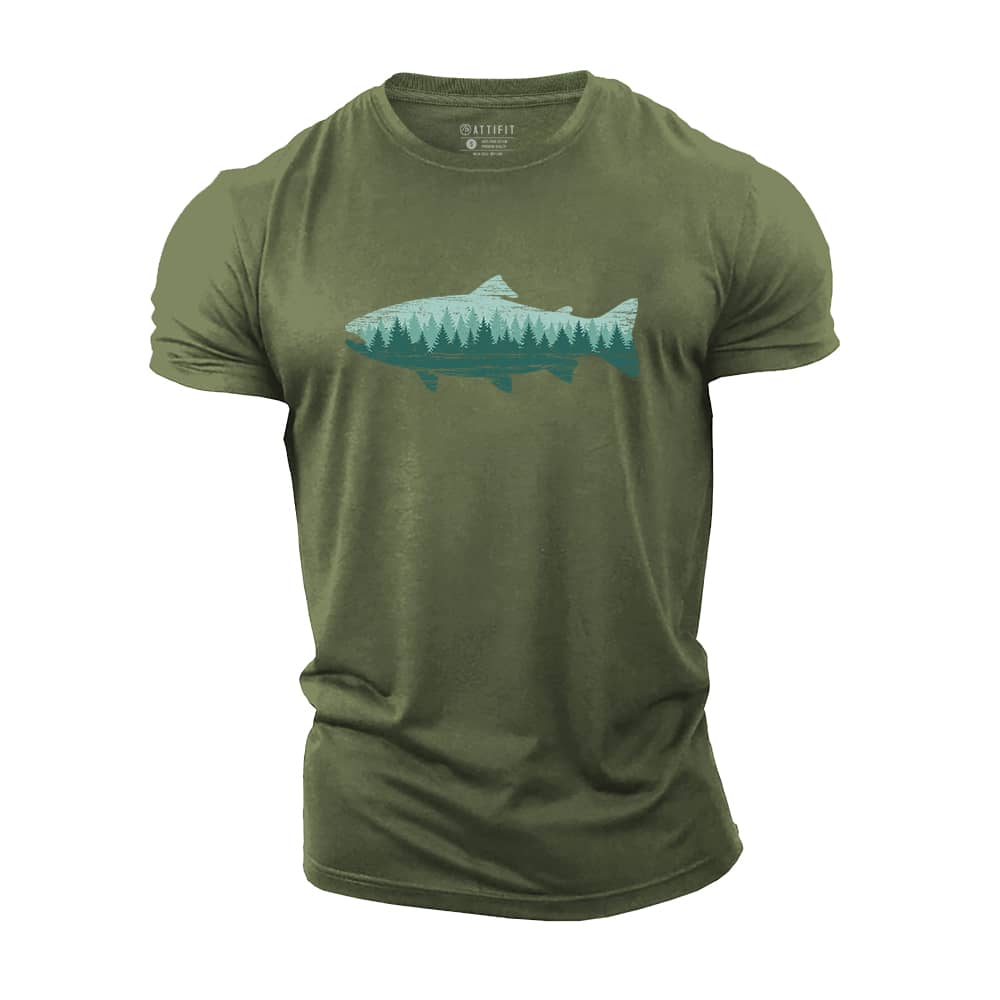 Forest Flow Cotton T-Shirt