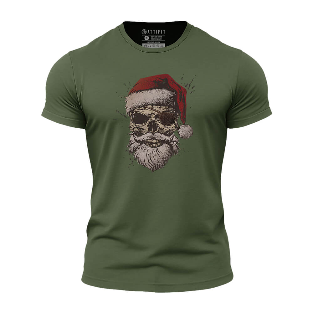 Christmas Pirate Skull Athletic Quick-Dry T-Shirt