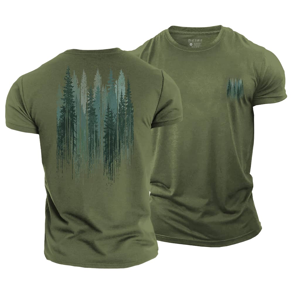 Pine Shadow Cotton T-Shirt