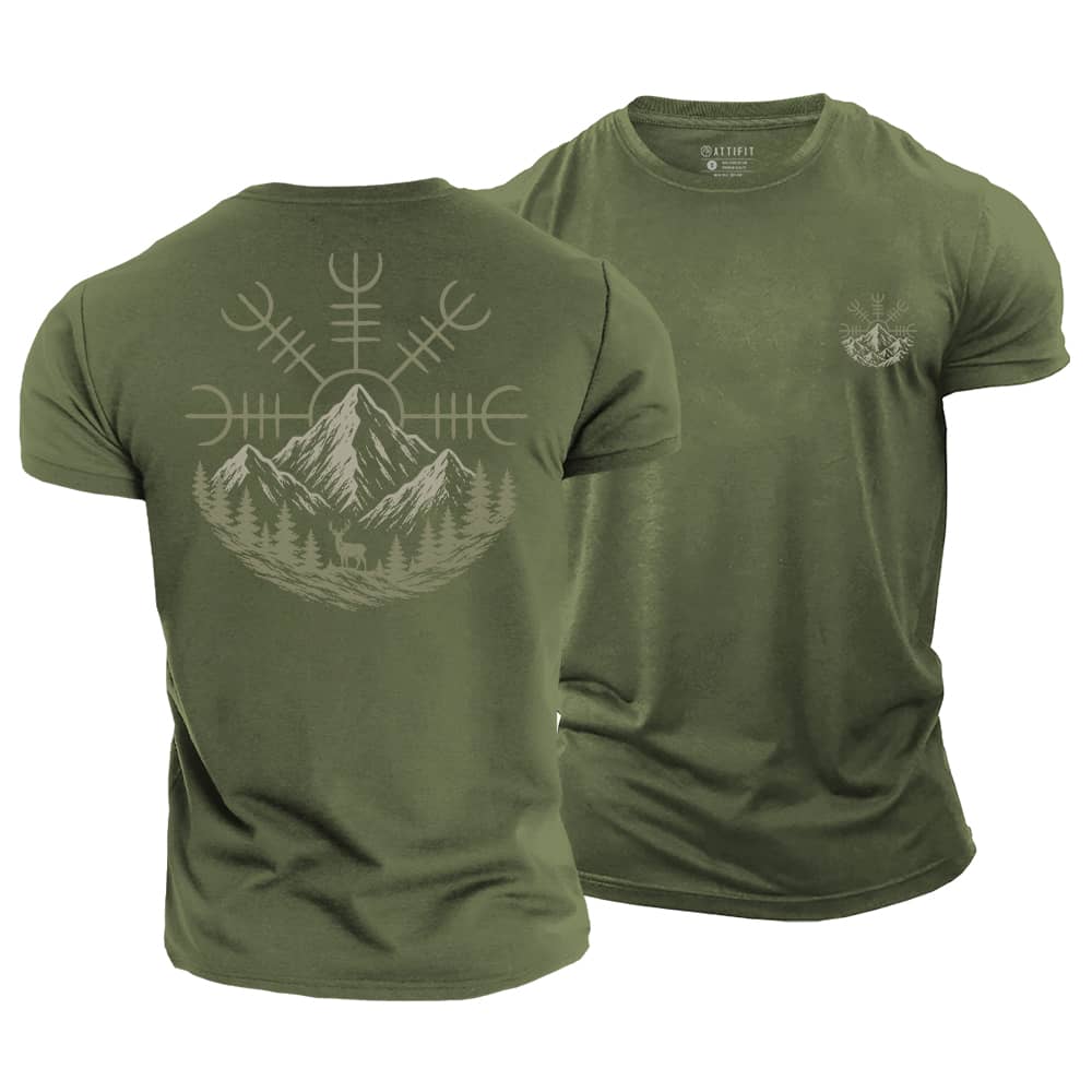 Mountain Compass Cotton T-Shirt