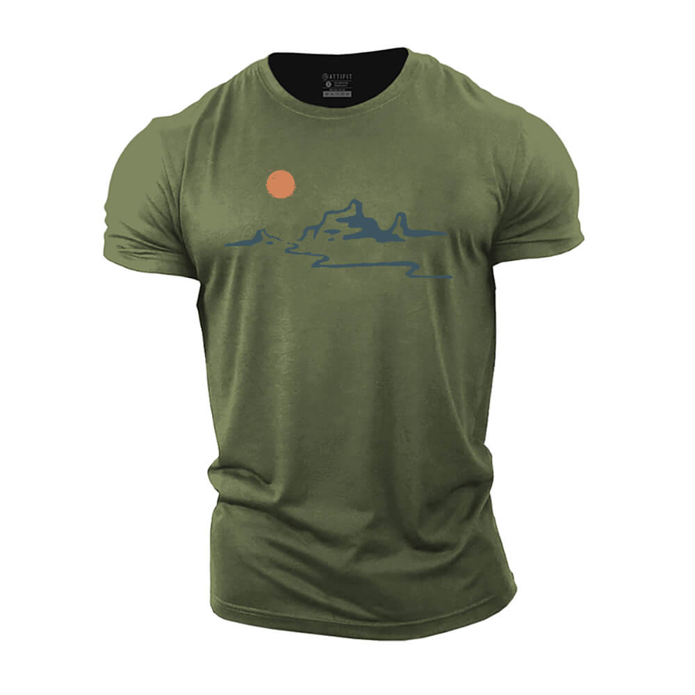 Mountain Flow Cotton T-Shirt