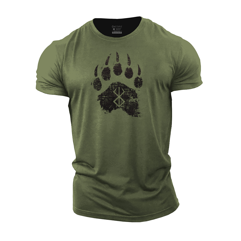 Berserker Rune Bears Paw Cotton T-Shirt