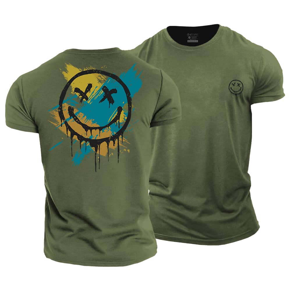 Doodle Smiley Cotton T-Shirt