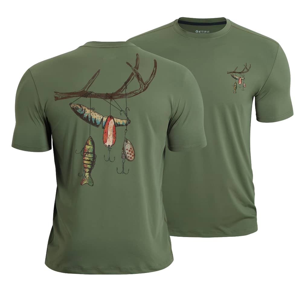 Antler Fish Hook Quick-Dry T-Shirt