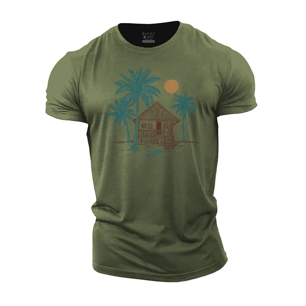 Seaside Cabin Cotton T-Shirt
