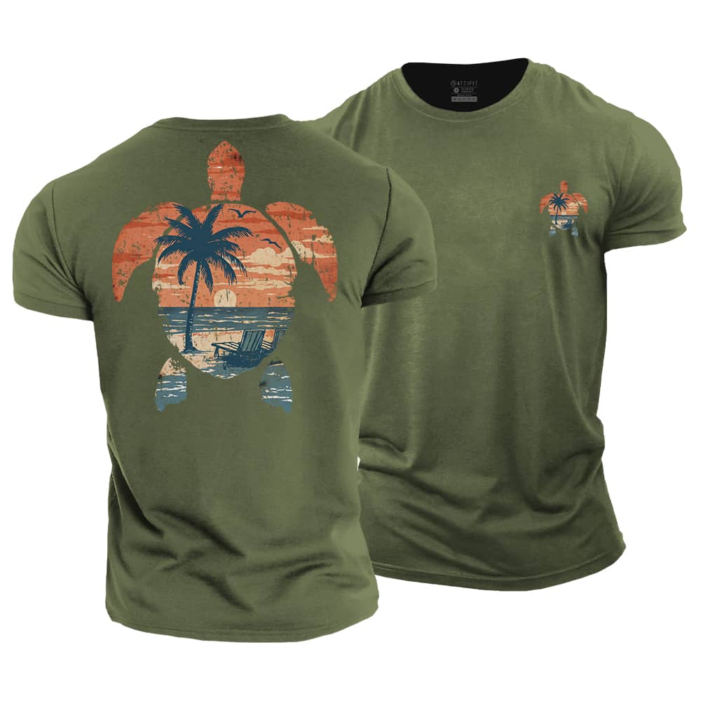 Colorful Turtle Cotton T-Shirt