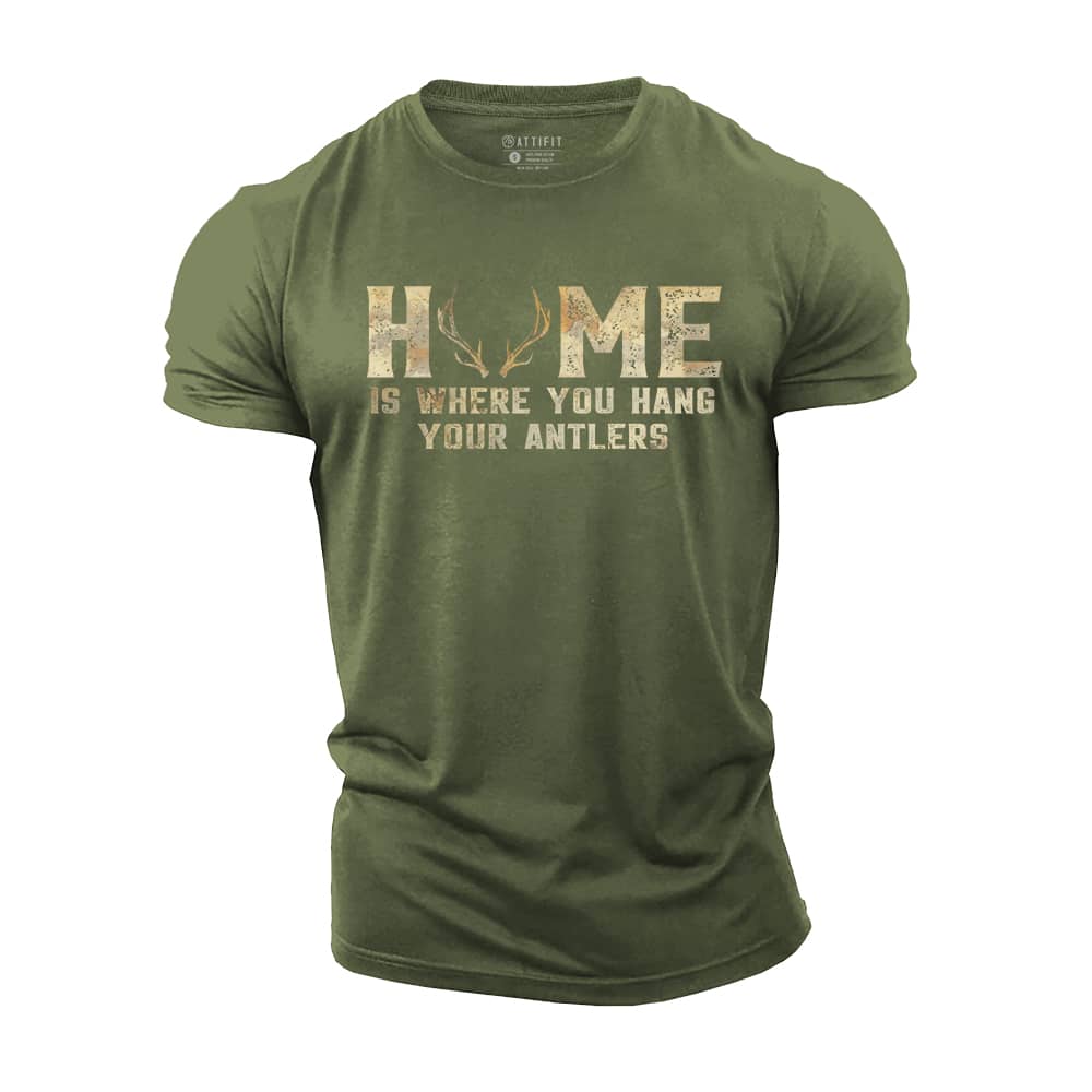 Take Antlers To Home Cotton T-Shirt