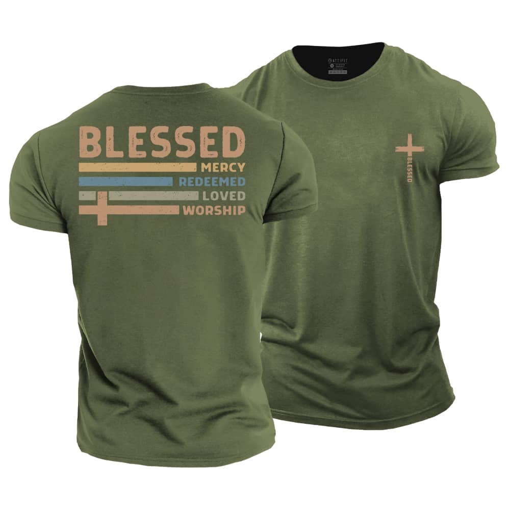Colorful Blessed Cotton T-Shirt