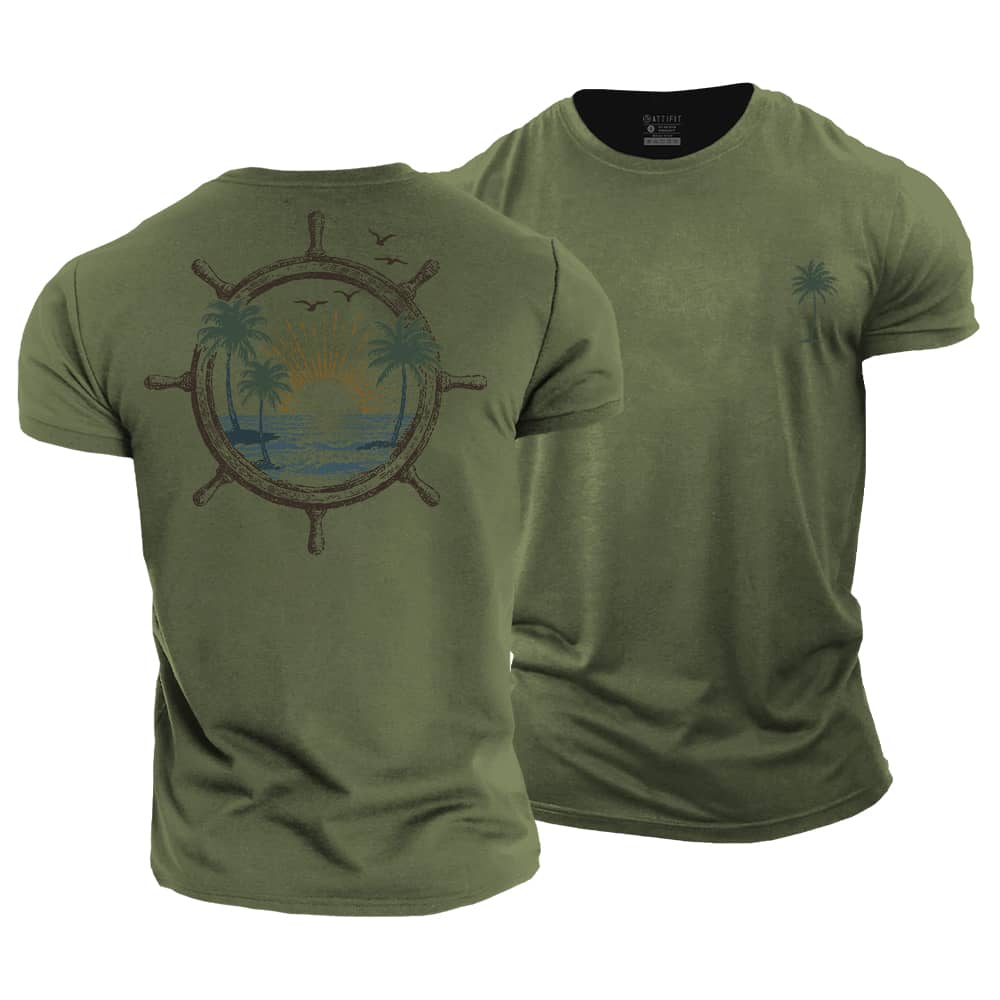 Sunset Voyage Cotton T-Shirt