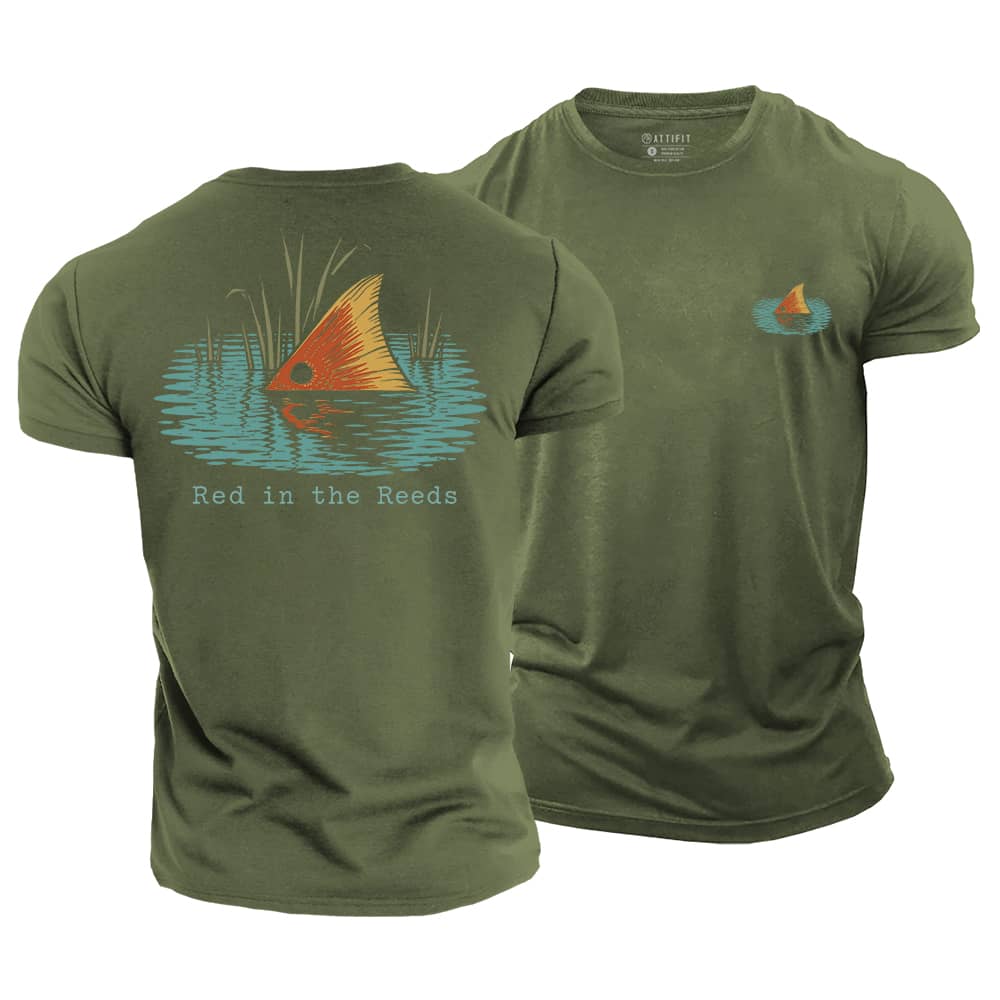 Red In The Reeds Cotton T-Shirt