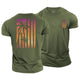 Sunset Palm Flag Cotton T-Shirt