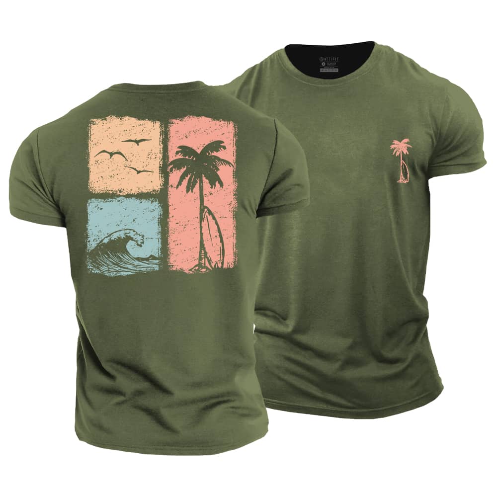 Beach Blocks Cotton T-Shirt