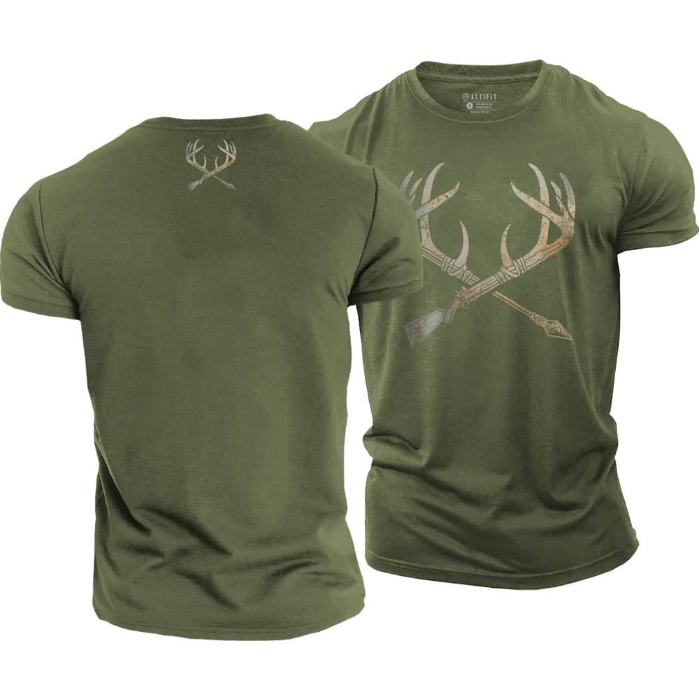 Hunting Deer Cotton T-Shirt
