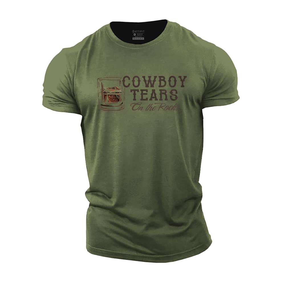 Cowboy Tears On The Rocks Cotton T-Shirt