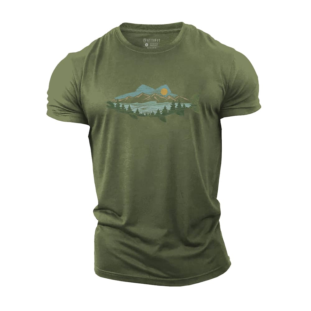Scenic Fish Cotton T-Shirt