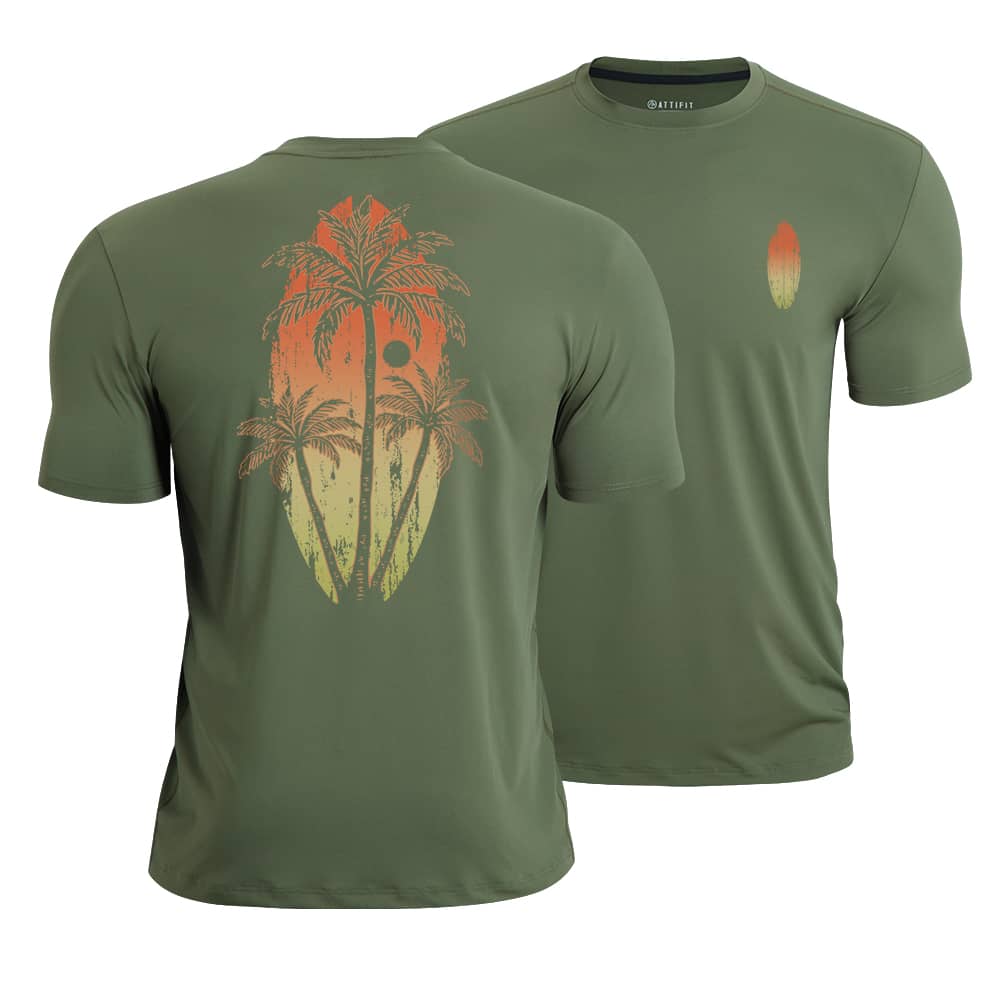 Surfboard Palm Quick-Dry T-Shirt
