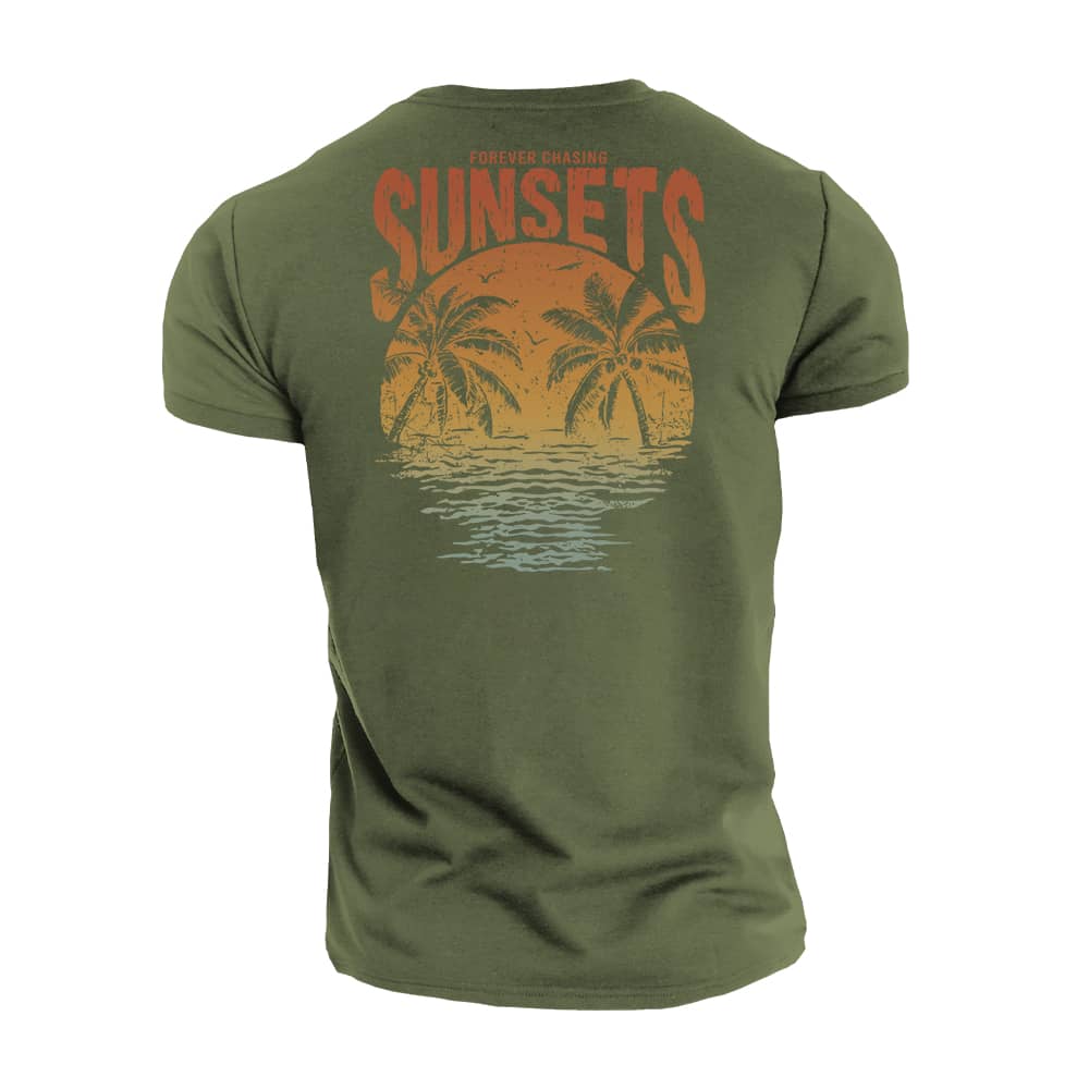 Chasing Sunsets Cotton T-Shirt