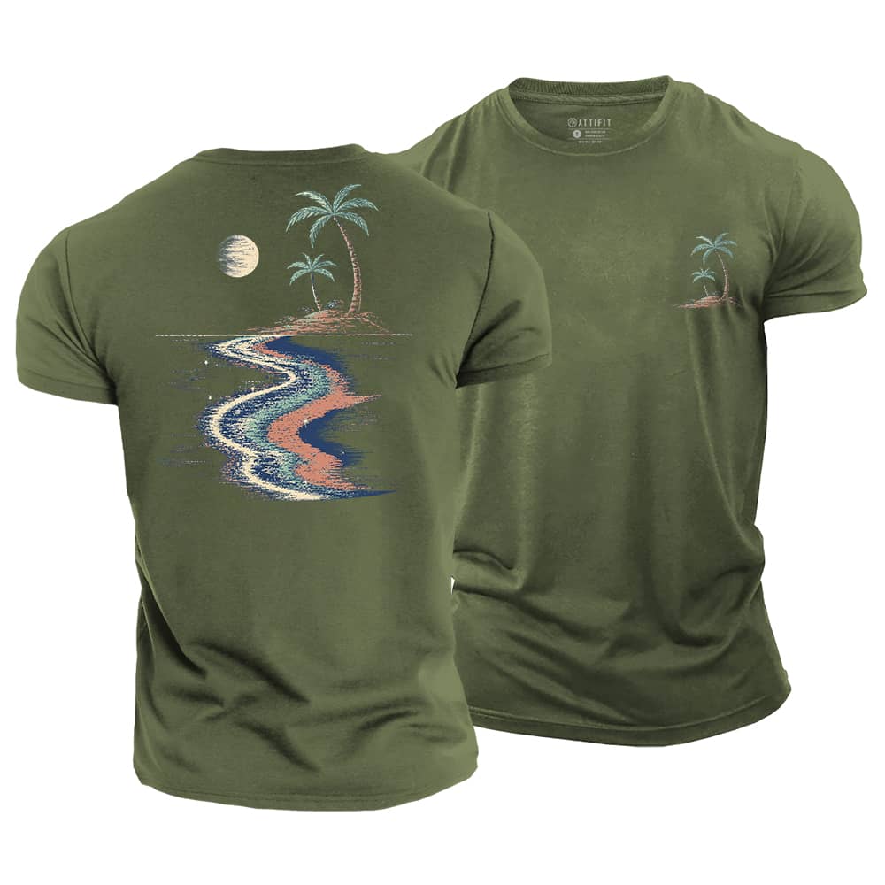 Palm Moon Cotton T-Shirt