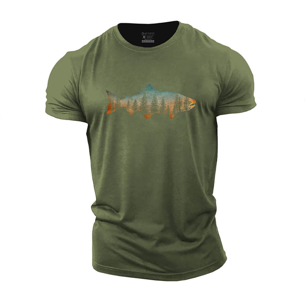 Fish Forest Cotton T-Shirt