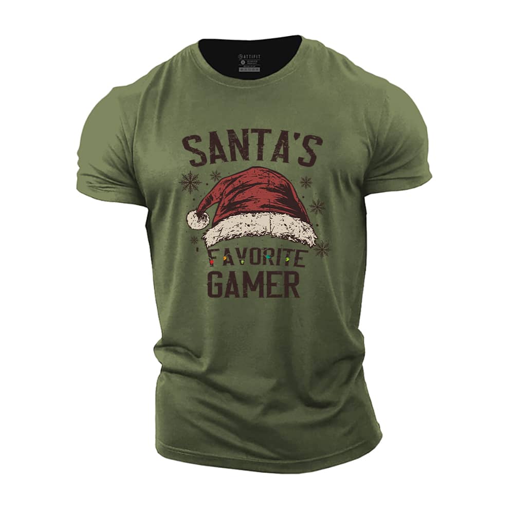 Santa's Favorite Gamer Cotton T-Shirt