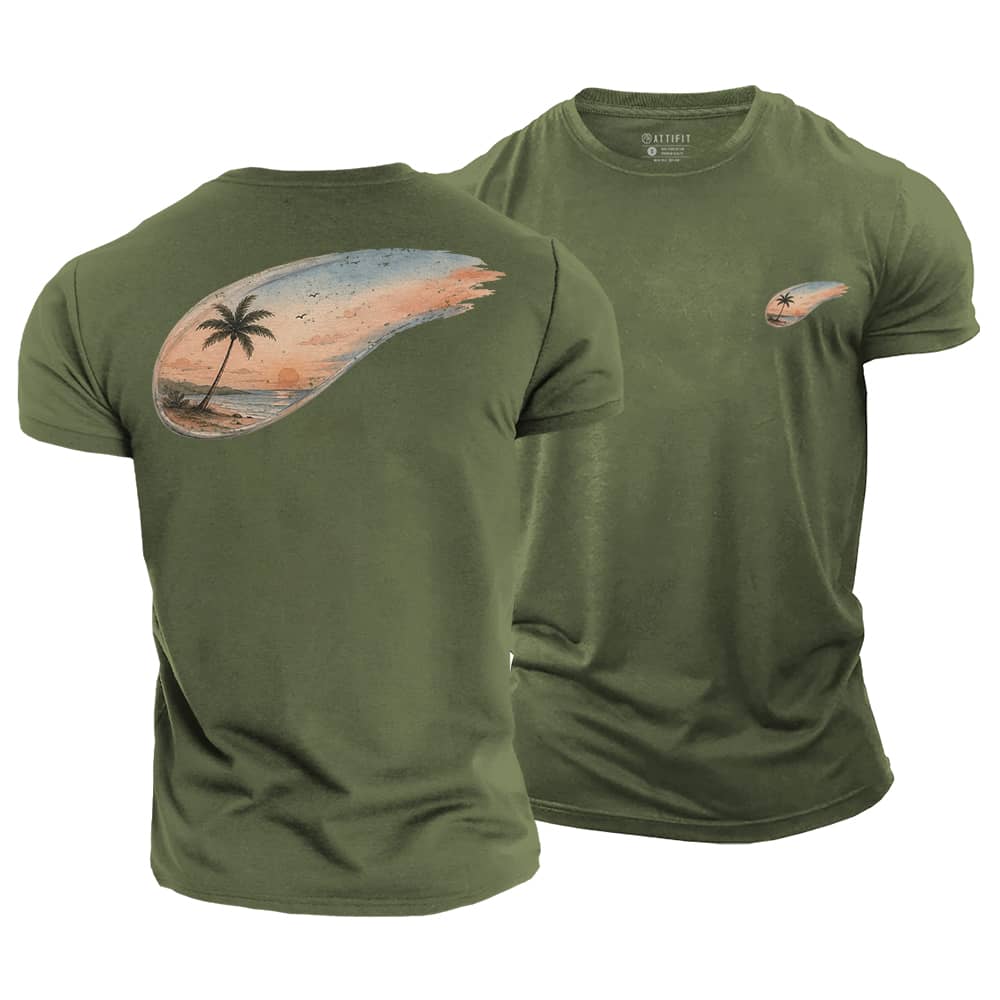 Sunset Sweep Cotton T-Shirt
