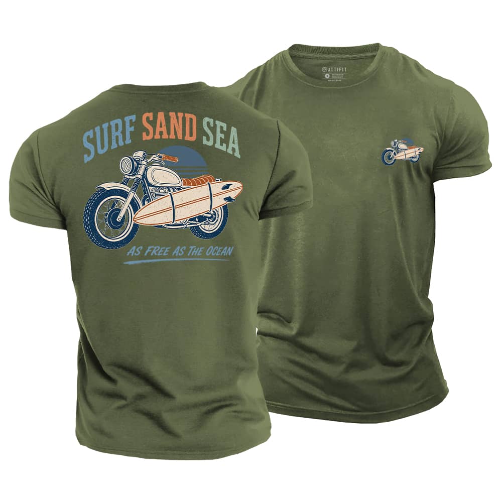 Free As Ocean Cotton T-Shirt