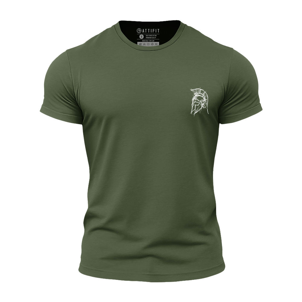 Sketch Spartan Portrait Athletic Quick-Dry T-Shirt