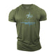 Blue Palm Cotton T-Shirt