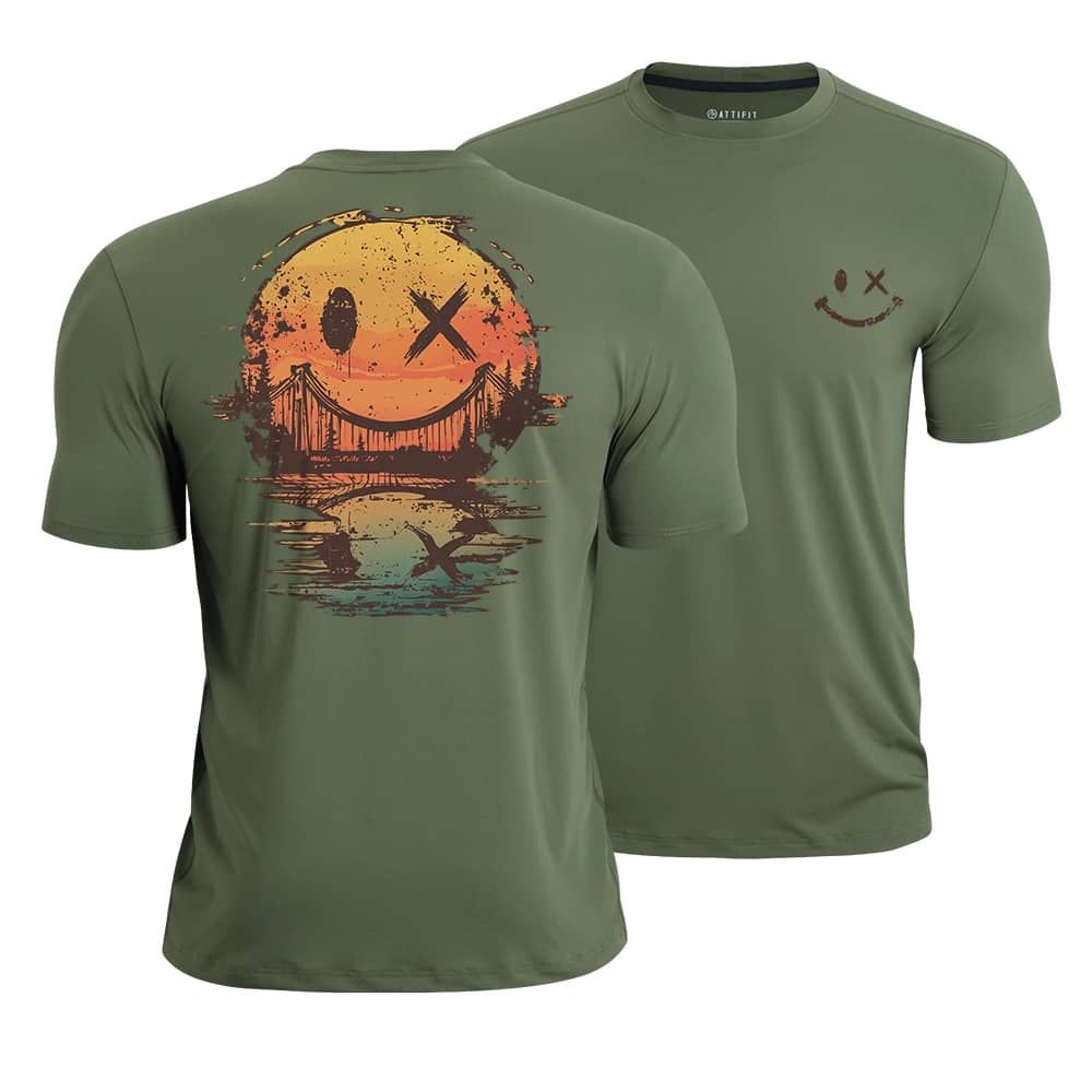 Smiley Lake Athletic Quick-Dry T-Shirt