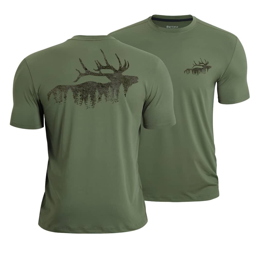 Elk And Forest Quick-Dry T-Shirt