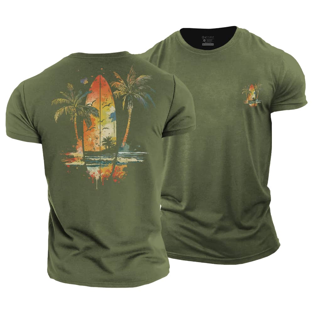 Beach Surfing Cotton T-Shirt