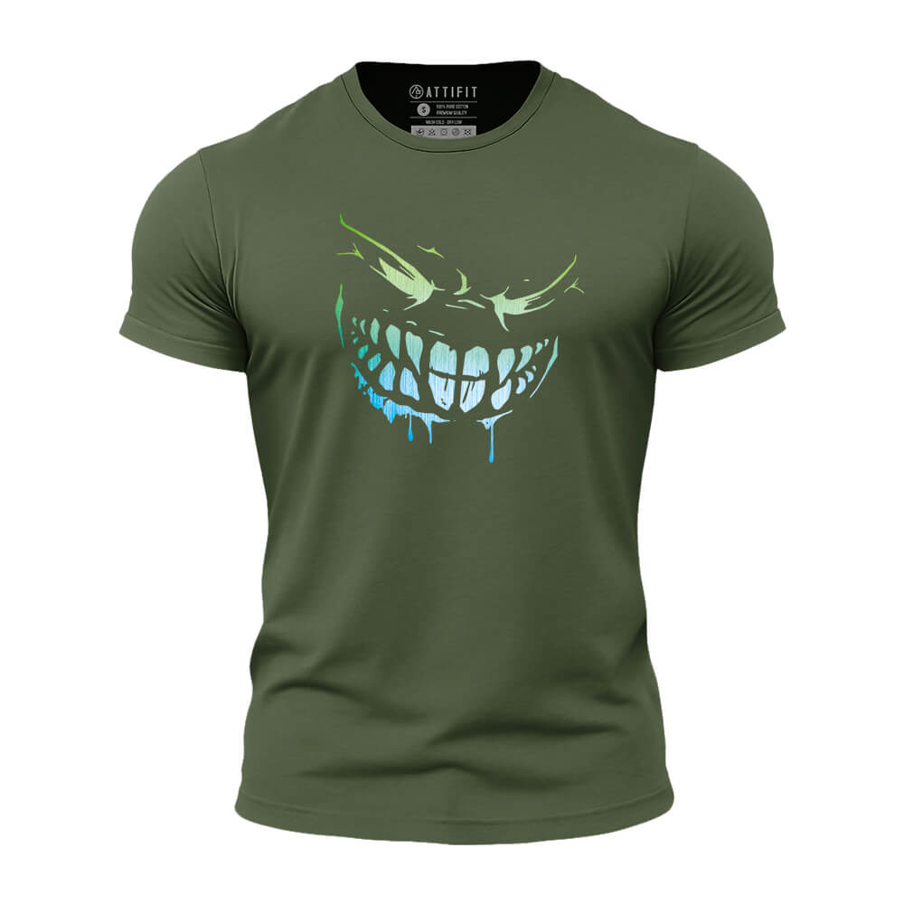 Shining Evil Smiley Athletic Quick-Dry T-Shirt