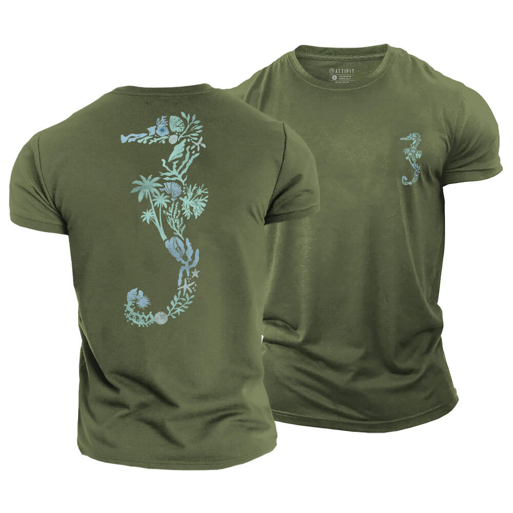 Salty Seahorse Cotton T-Shirt