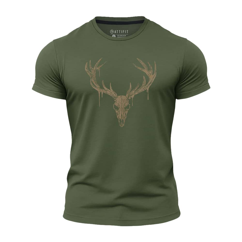 Elk Skull Athletic Quick-Dry T-Shirt
