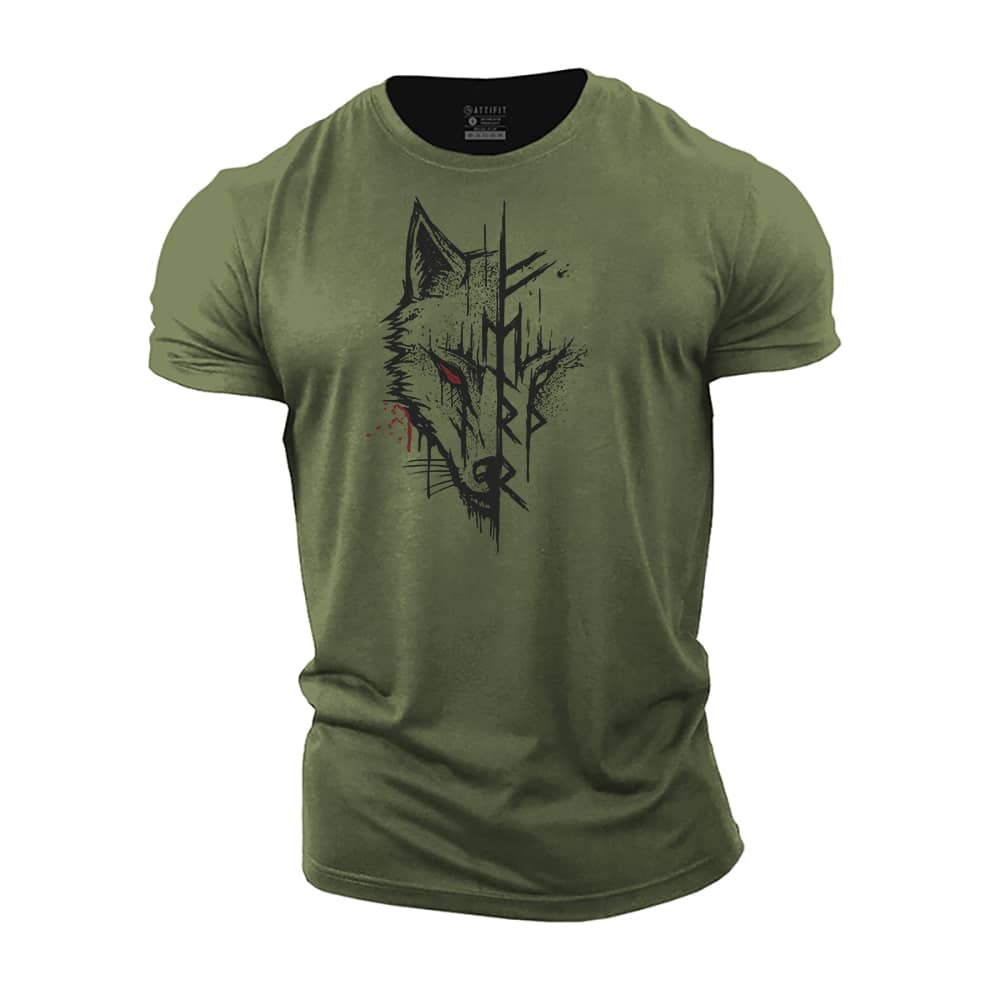 Viking Wolf Cotton T-Shirt