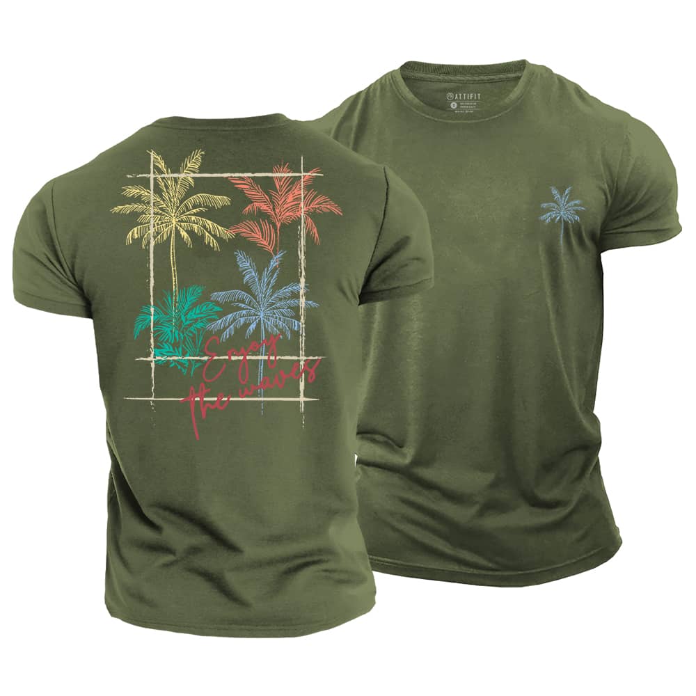 Enjoy The Waves Cotton T-Shirt