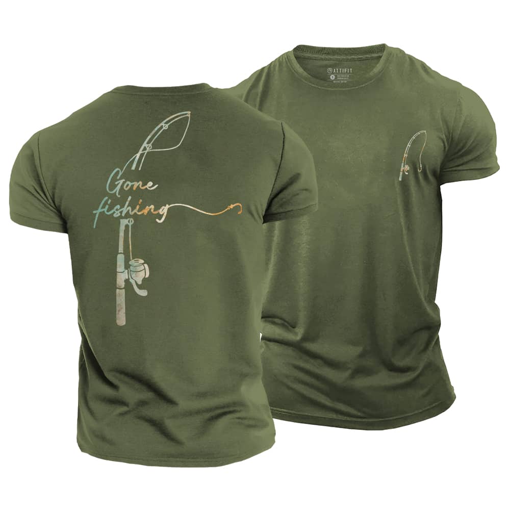 Gone Fishing Cotton T-Shirt