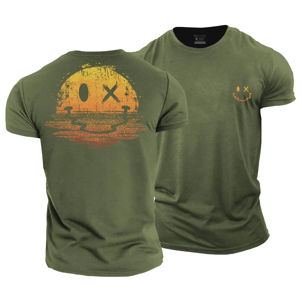 Smiley Reflection Cotton T-Shirt