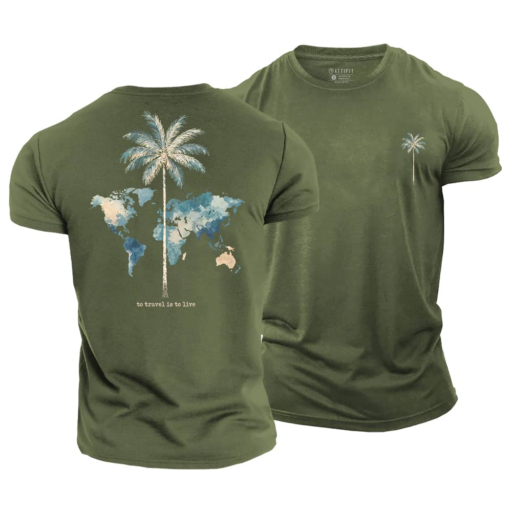 Travel Live Cotton T-Shirt