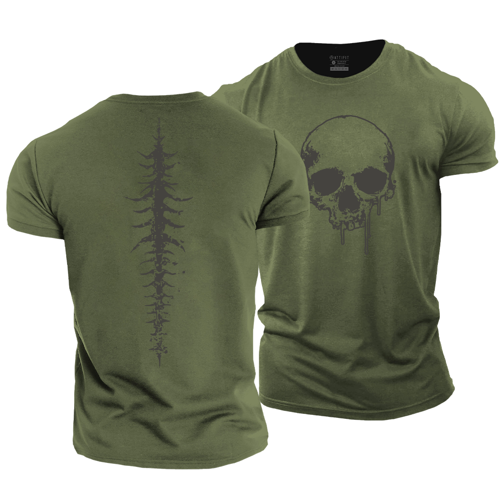 Skull Line Cotton T-Shirt