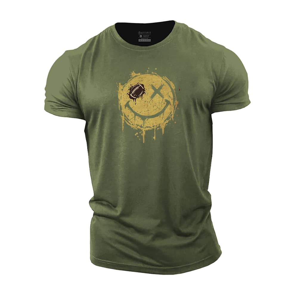 Football Smiley Cotton T-Shirt