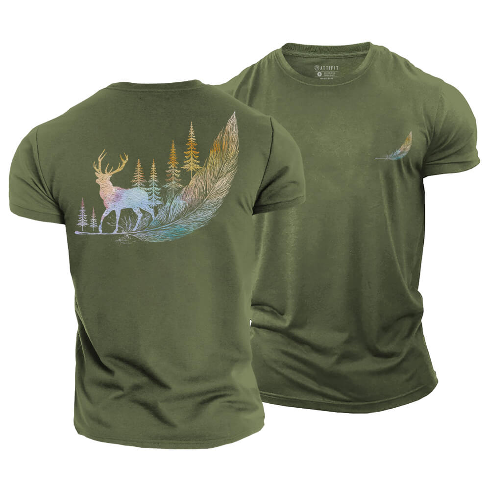 Wild Feather Cotton T-Shirt