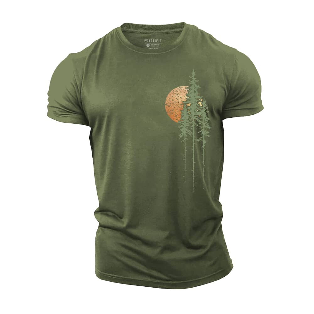 Sunset Forest Cotton T-Shirt